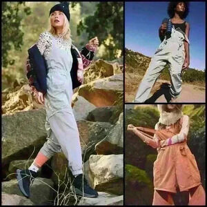 FREE PEOPLE Chaparral Convertible Hike Gorpcore Utility Onesie Blue Smoke Size S